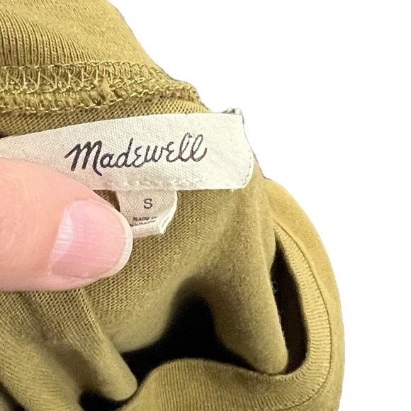 MADEWELL T-Shirt Dress in OLIVE BRANCH Soft Lagenlook Minimalist Preppy Small - Picture 5 of 7
